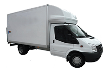 Car Hire Malvern - White Ford Luton Box with Tail Lift - Van hire Malvern