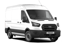 Car Hire Malvern - White Ford Transit SWB - Van hire Malvern